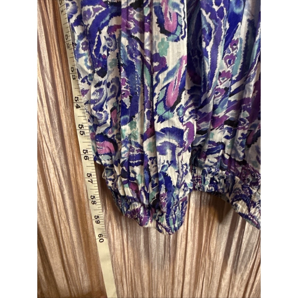 Kathy Ireland Fashion 360 Paradise Pleasure Jumpsuit Paisley Peacock Size 1X - Picture 14 of 16
